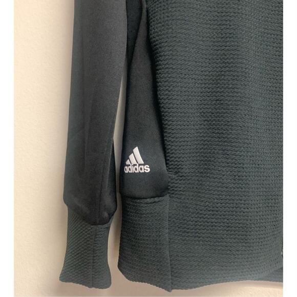 Adidas Women's MEDIUM Textured Full-Zip Jacket, Black - Picture 3 of 6